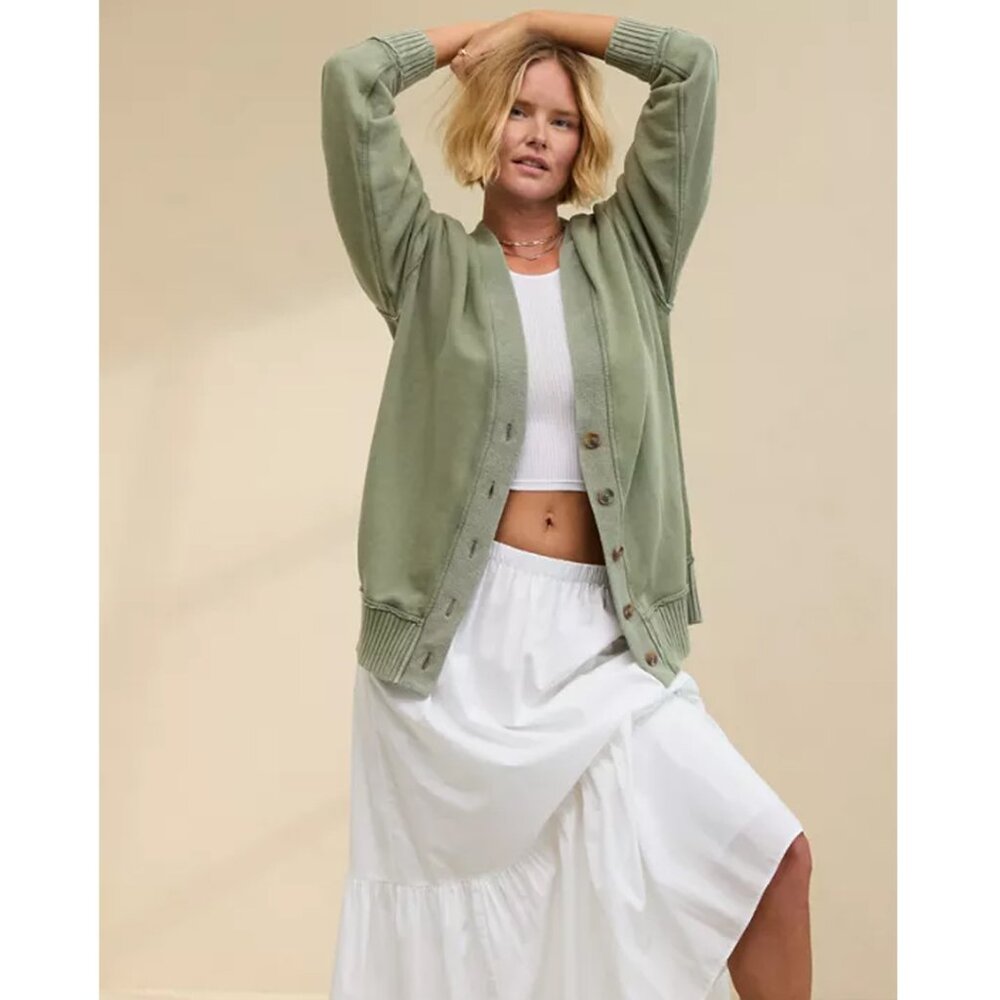 aerie Fleece Cardigan